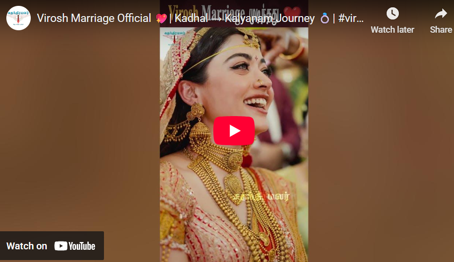 Virosh Marriage Official 💖| Kadhal → Kalyanam Journey 💍| #virosh #vijaydeverakonda #rashmikamandanna